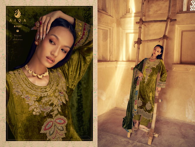 Senora By Aiqa Embroidery Work Velvet Salwar Kameez Wholesale Price In Surat